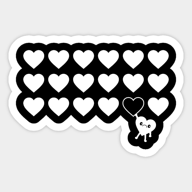 Lonely Hearts Sticker by Heremeow